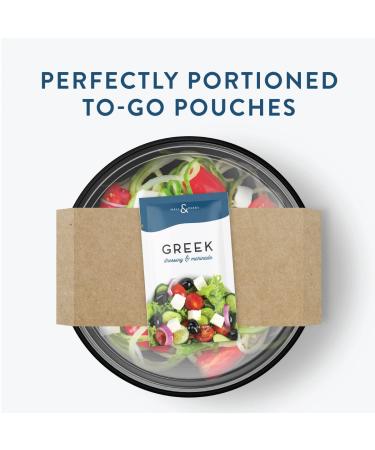 Hall & Perry Greek Flavor Low Calorie Keto Salad Dressing Packets - 10 Ready-to-Serve 1 oz Pouches - Buy Online on GoSupps.com
