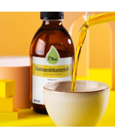 Olini Cold Pressed Sunflower Oil 250ml - Freshly Pressed Natural Oil for Your Kitchen - Buy Online on GoSupps.com