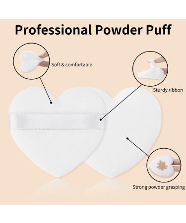 Start Makers Heart-Shaped Makeup Puffs - Soft & Reusable Velvet Sponge Puffs (2PCs) - Wet/Dry Use for Face Makeup - Buy Online on GoSupps.com
