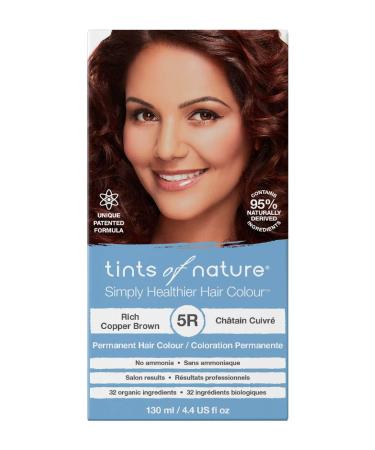 Tints of Nature Permanent Hair Dye, Nourishes Hair & Covers Greys, 1 x 130ml - 5R Rich Copper Brown Single Rich Copper Brown (5R)