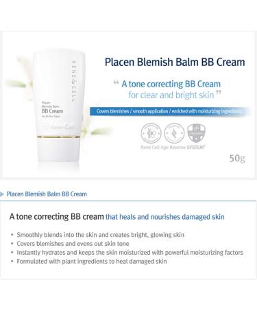 Renecell Placen Blemish Balm BB Cream 50g - Glossy Face Makeup - Buy Online on GoSupps.com