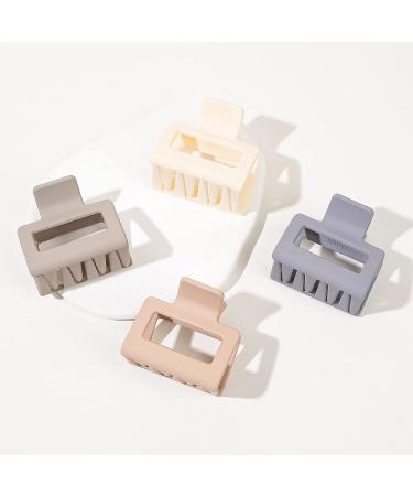 Square Matte Hair Claw Clips for Women - Medium Rectangle Hair Clips for Thick/Thin Hair - Strong Hold Non-slip Styling Accessories - Buy Online on GoSupps.com