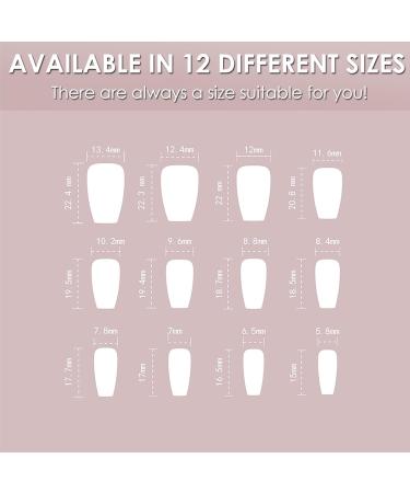 Pink White Glitter Coffin False Nails - 24Pcs Press on Nails for Women/Girls with Nail Glue - Gradient Glitter Nail Tips for Nail Art - Buy Online on GoSupps.com