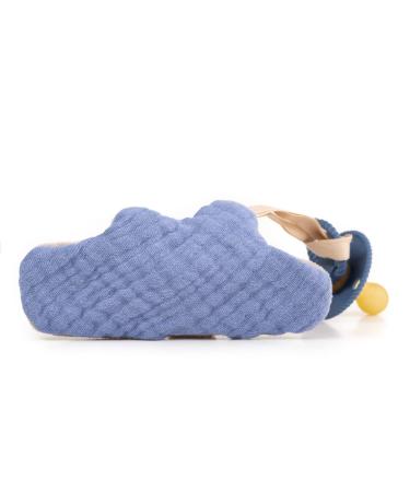 Pacifier holder made of muslin cloud made of muslin fabric/fleece with attachment for pacifiers (lagoon blue)