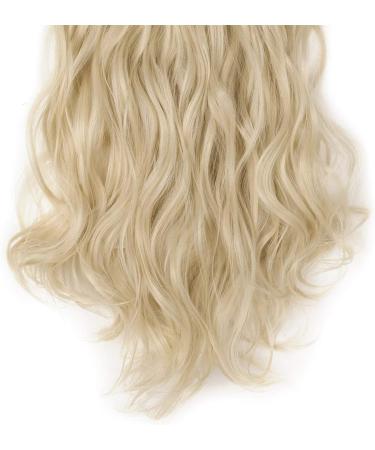 8Pcs Clip in Hair Extensions Synthetic Curly Wavy Hair Pieces - 17 Inch #Bleach Blond - Buy Online on GoSupps.com