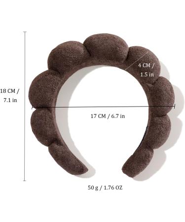 LCKOK Skincare Headband Bubble Headband Makeup Headband for Washing Face Spa Headband Set of 2 for Shower Gray+Brown - Buy Online on GoSupps.com