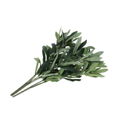 Zerodeko 3pcs Artificial Olive Leaves Stems Office Decoration Simulation Olive Floral Arrangements Olive Branch Home Props Plant Flower Arrangement Supplies Green Leaves Household