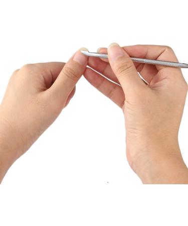 New Stainless Steel Cuticle Nail Pusher Spoon Remover Manicure Pedicure 1pcs Portable Metal Nail Trimmer Manicure Silver - Buy Online on GoSupps.com