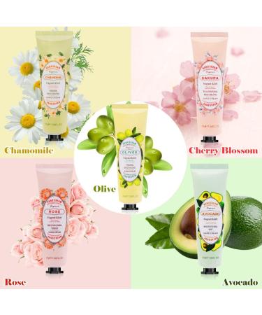  Horuili Hand Cream Set Pack of 5 Mini Hand Creams Natural Botanical Scent Moisturizing and Hydrating Cream for Rough and Chapped Hands (floral 30ml) - Buy Online on GoSupps.com