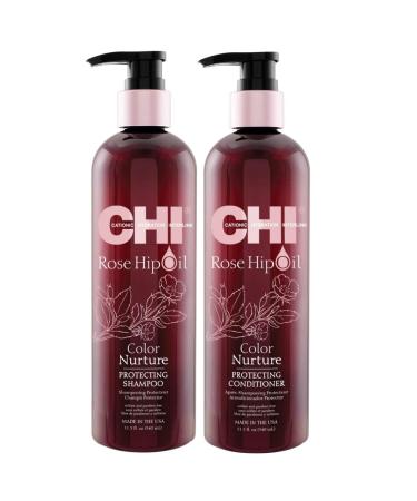 Chi Rose Hip Oil Color Nurture Protecting Shampoo & Conditioner 11.5oz