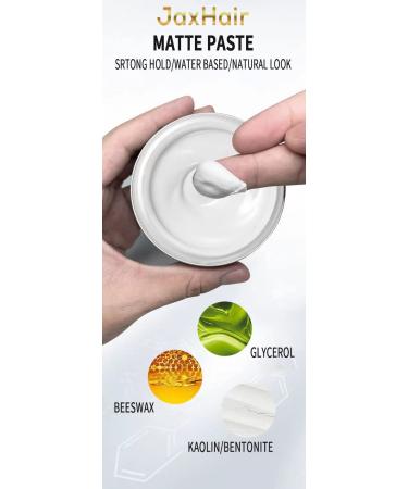 JaxHair Matte Hair Paste for Men | Strong Hold Hair Styling Clay | Natural Matte Finish for All Hair Types (100g - Buy Online on GoSupps.com