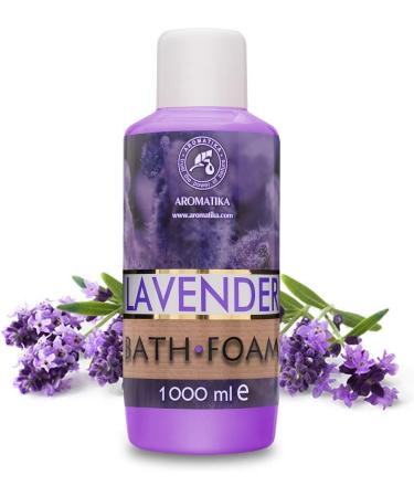 Lavender Bath Foam 1000ml - Aromatherapy for Good Sleep and Relaxation - Bubble Bath with Lavender Essential Oil for Wellness and Beauty - Spa Experience at Home - 1L Pack - Buy Online on GoSupps.com