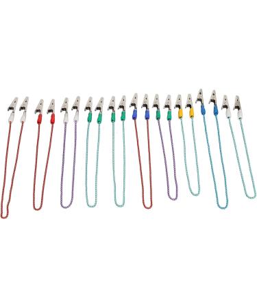 10-Pack Stainless Steel Toothed Holes Double-Head Napkin Clamps | Durable Chain Holders for Dentures | Easy to Clean & Sterilize - Buy Online on GoSupps.com