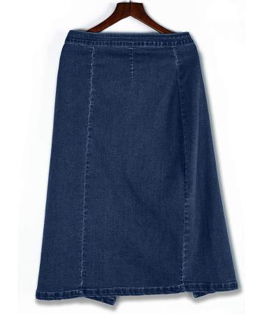 Sanahy Women's Long High Waist Fishtail Denim Maxi Skirt | Casual Jean Skirt | Plus Size Knee Length | Blue - Buy Online on GoSupps.com