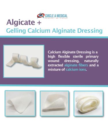 Circle A Medical Algicate + Gelling Calcium Alginate Wound Dressing - 4x4 Inch (Pack of 10) - Buy Online on GoSupps.com