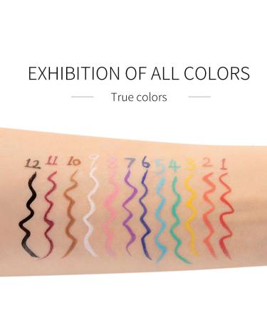 Waterproof 3Pcs Blue White Black Colored Eyeliner Set for Long-Lasting Colorful Eye Makeup - Buy Online on GoSupps.com