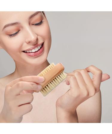 3-Piece Natural Bamboo Nail Brush Set for Manicure & Pedicure - Gentle Cleaning for Fingernails & Toenails - Adults & Kids - Elegant Color - Buy Online on GoSupps.com