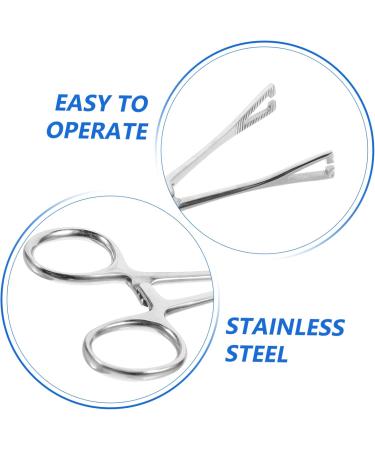 Mipcase Reptile Feeding Clip Leopard Gecko Supplies Reptile Catching Stainless Steel Silver - Buy Online on GoSupps.com