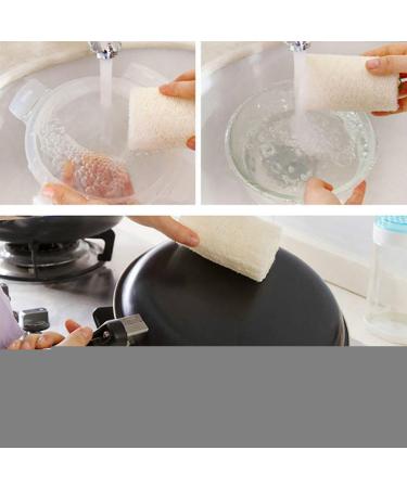 Natural Loofah Sponge Set for Bathing & Showering - 6 Pieces One Size - Eco-Friendly Body Scrub - Buy Online on GoSupps.com