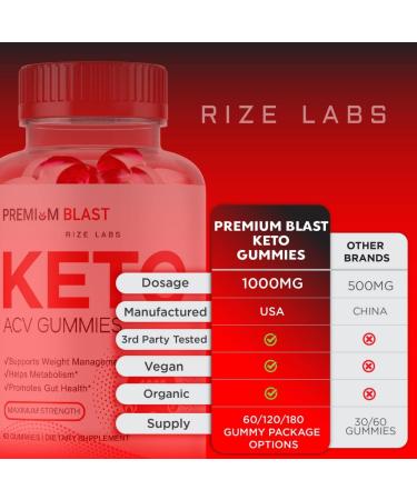 Premium Blast Keto ACV Gummies - Weight Loss Management Formula (180 Gummies) - Buy Online on GoSupps.com