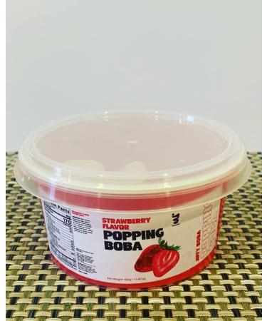 Bursting Strawberry Boba Pearls for Bubble Tea - 1 lb | JIFFY BOBA | Vegan & Gluten-Free - Buy Online on GoSupps.com