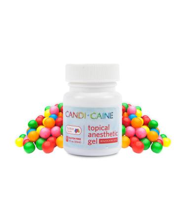 The Essentials Dynamic Dental Candi Caine Topical Anesthetic Gel 1 oz Bubble Gum Flavor Bubblegum