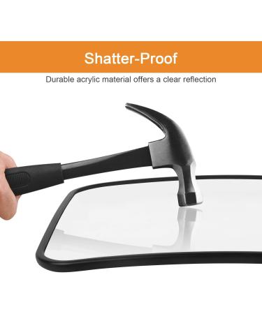Shatter-Proof AiQInu Back Seat Car Mirror | Swivel Baby & Child Safety Mirror Black | International Shipping Available - Buy Online on GoSupps.com