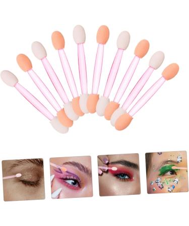 Mikinona 100pcs Eye Shadow Stick Eyeliner Applicator Brush Eyeshadow Applier Comestic Mini Pink Rubber Cotton 6.20X0.50X0.50CM Pink - Buy Online on GoSupps.com