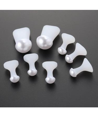 FOMIYES 8pcs Silicone Toe Separator Toe Stretcher Bunion Relief Pads for Hallux Valgus - Pearl Shape Design - Buy Online on GoSupps.com