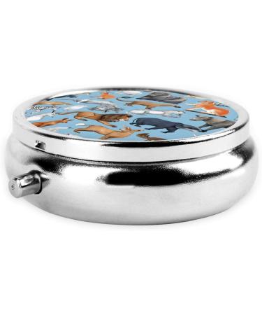 Farm Animal Mini Round Pill Box - 3 Compartment Travel Organizer | Portable Medicine Case for Home & Office - Buy Online on GoSupps.com