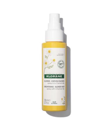 Klorane   Brightening Sun Lightening Spray with Chamomile   Enhances Highlights & Brightens Blonde Hair   Hydrogen Peroxide  Ammonia  Silicone  Paraben & Sulfate Free   3.3 fl. oz.