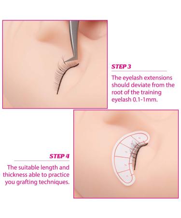 25 Pairs Exercise Eyelashes & 7 Pairs Eye Pads - Beginner Eyelash Extension Accessories | Self-Adhesive Artificial Eyelash Strips - 65-Part Set - Buy Online on GoSupps.com