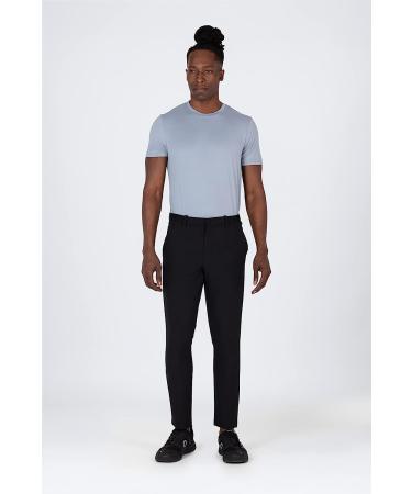 Layer 8 Men's Quick Dry Stretch Pants - Large Black Solid | Lightweight & Comfortable - Buy Online on GoSupps.com