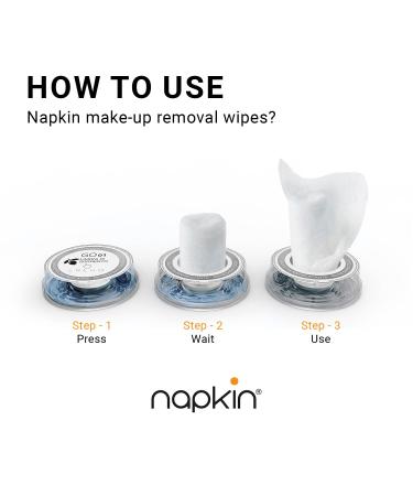 10 Make-Up Remover Tissue Capsules - Travel-Friendly Disposable Compressed Cotton Towels for Beauty Camping & Outdoor Use - Buy Online on GoSupps.com