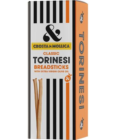 Crosta & Mollica Torinesi 4 x 120g | Classic Grissini Breadsticks | Crisp Baked | Extra Virgin Olive | Great Taste | Snap & Crunch | Italian Made | Sold by Esential Products - Buy Online on GoSupps.com