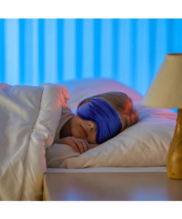 3Pack Silk Sleep Mask Eye Cover for Night Sleeping - Black Blue Purple - Buy Online on GoSupps.com