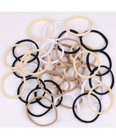 Buy Xima 40-Piece Black DIY Nylon Frontal Ligaments Hair Bands for Baby Girls - Soft Elastic Hair Accessories - Buy Online on GoSupps.com