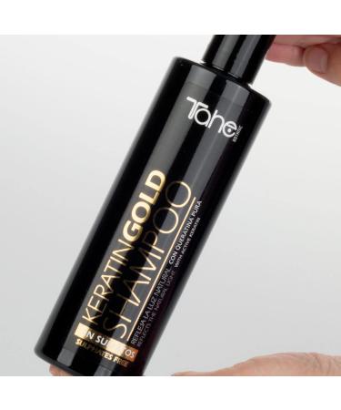Tahe Black Keratin Gold Sulfate-Free Shampoo with Pure Keratin that Reflects Natural Light 300 ml - Buy Online on GoSupps.com