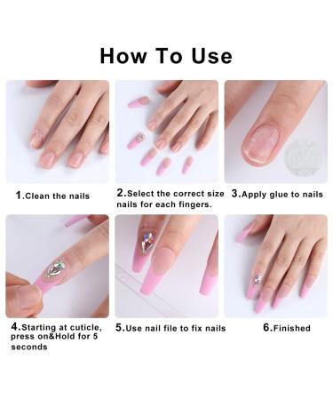Buy 24pcs Glitter Powder Press on Nails - Short Square False Nails with Silver White French Tip - Full Cover Acrylic Nails for Women & Girls - Buy Online on GoSupps.com