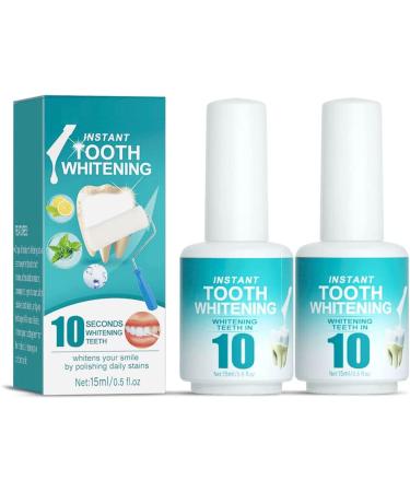 Tooth color immediate tooth whitening color power tooth whitening gel gentle tooth gel dental polish upright white for sensitive teeth safe and effective for women and men (2 pieces)
