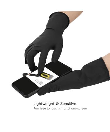 Segbeauty 20 Counts Black Hair Color Gloves - Reusable Powder-Free Latex Dye Gloves for Professional Hair Coloring & House Cleaning (Small - Buy Online on GoSupps.com