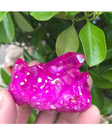 Natural Crystal Rough 1pcs Beautiful red Flame Aura Quartz Crystal Cluster Specimen - Buy Online on GoSupps.com