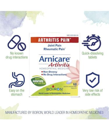 Buy Boiron Arnicare Arthritis Relief - 60 Tablets | Natural Pain Relief for Joint Pain & Inflammation | International Shipping Available - Buy Online on GoSupps.com