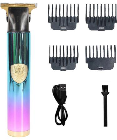 Vintage T9 Cordless | Rechargeable Embossed Beard Trimmer for Men - Cordless T-Blade Hair Trimmer for Mustaches Nose Hair Grooming with 4 Guide Comb Fovolat Green Purple - Buy Online on GoSupps.com