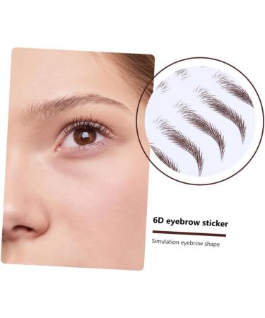 FOMIYES 8 Pcs Eyebrow Stickers Waterproof Makeup Brown Eyebrows Artificial Eyebrow 4d Hair Applique - Buy Online on GoSupps.com
