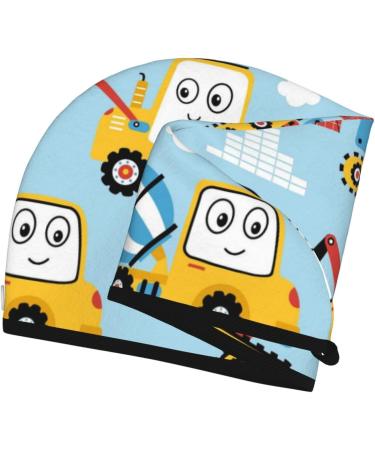 Building Truck Microfiber Hair Towel | Super Absorbent Coral Velvet Wrap for Long Curly & Thick Hair - Buy Online on GoSupps.com