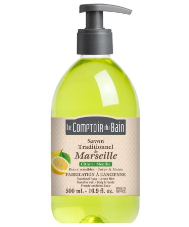 Le Comptoir du Bain Le Comptoir du Bain Traditional Marseille Soap Lemon-Mint 500 ml