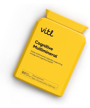 Vitl Cognitive Multivitamin Daily Supplement - 60 High Strength Capsules with Zinc Selenium & Manganese - Supports Immunity Promotes Cognitive Health & Protects Cells from Oxidative Stress Cognitive Multi 60 count (Pack of 1) - Buy Online on GoSupps.com