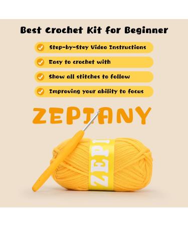 Beginner Crochet Kit: Rabbit & Carrot Stuffed Animal DIY Set with Video Tutorials - Buy Online on GoSupps.com