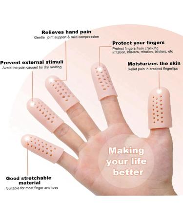 Gel Toe and Finger Cap Protectors - 5 Pairs for Missing or Ingrown Toenails, Corns, Blisters, Hammer Toe Relief - Buy Online on GoSupps.com